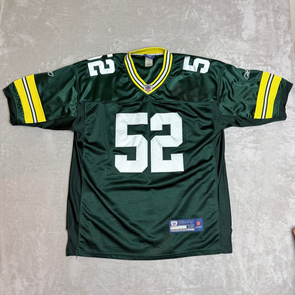 VTG Reebok Clay Matthews Green Bay Packers Jersey Mens 52 XL Green NFL Stitched